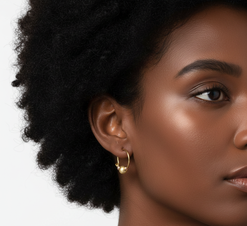 گوشواره طلا بدون نگین