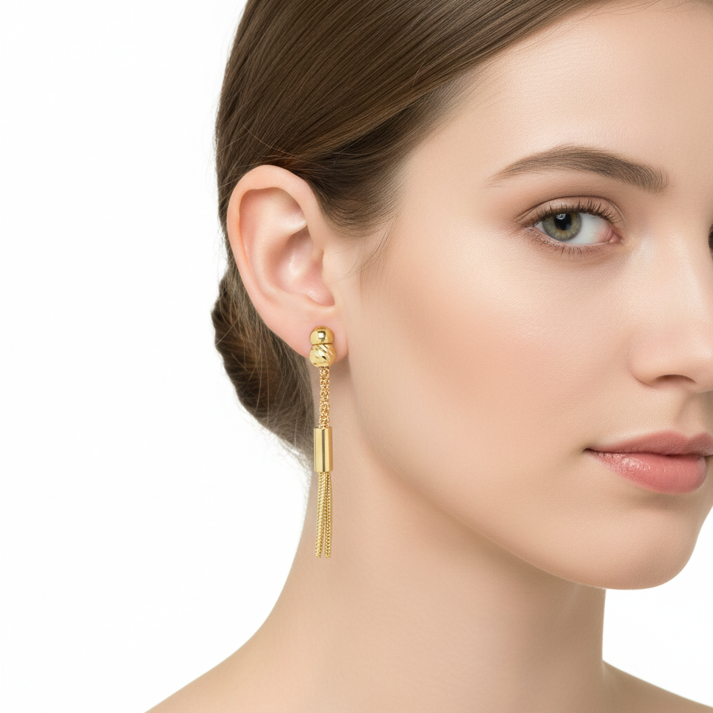 گوشواره طلا بدون نگین