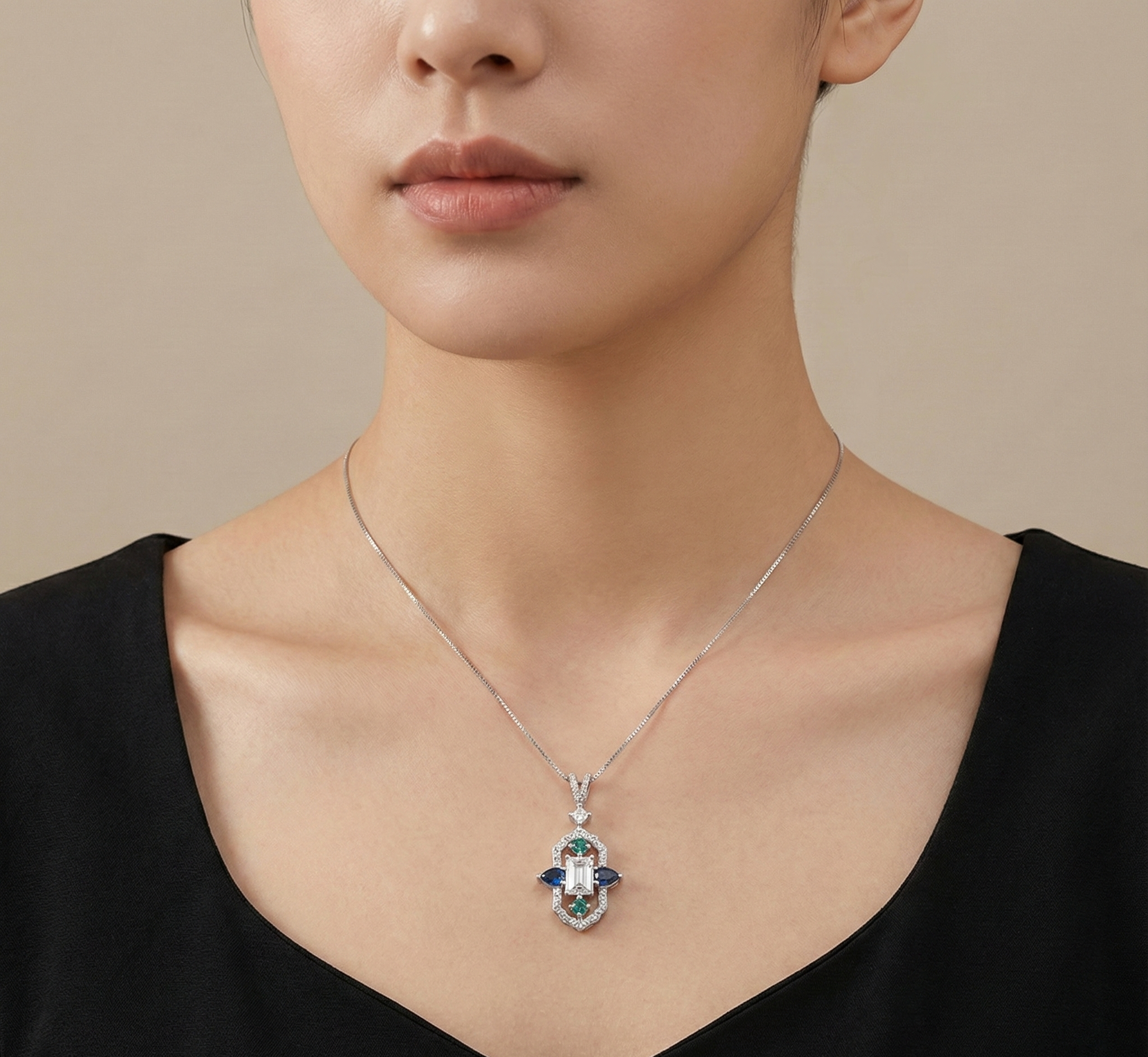 پلاک طلا نگین دار