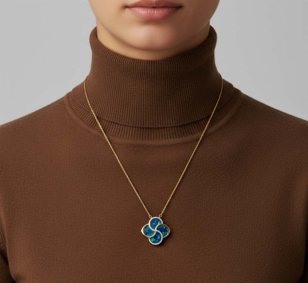 گردنبند طلا نگین دار