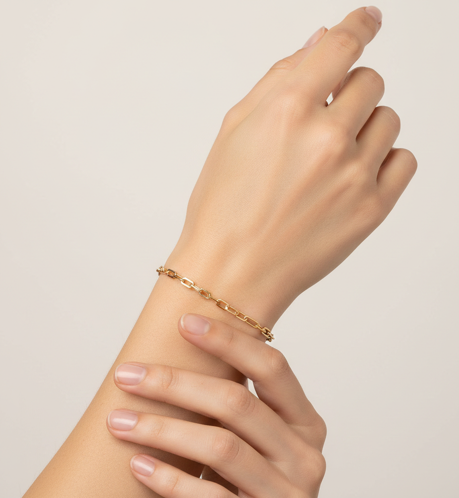 دستبند طلا بدون نگین