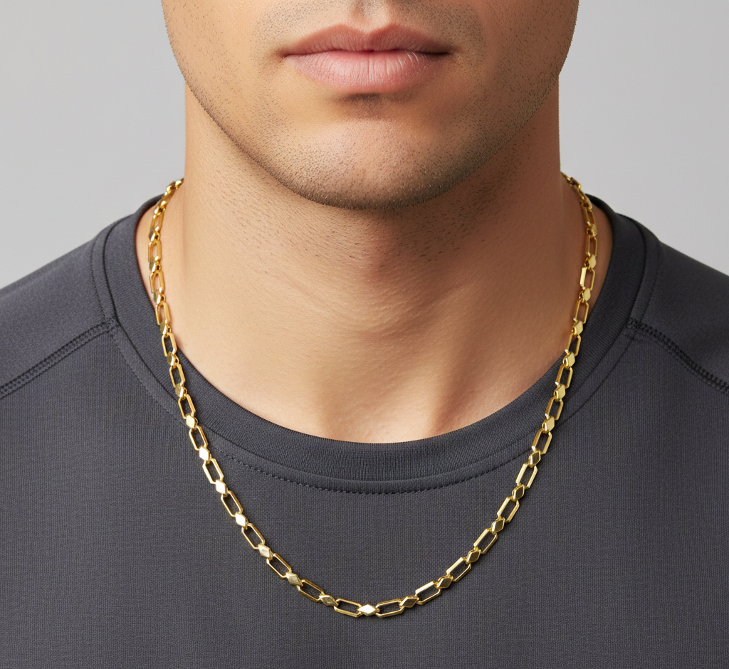 گردنبند طلا زنجیری بدون نگین