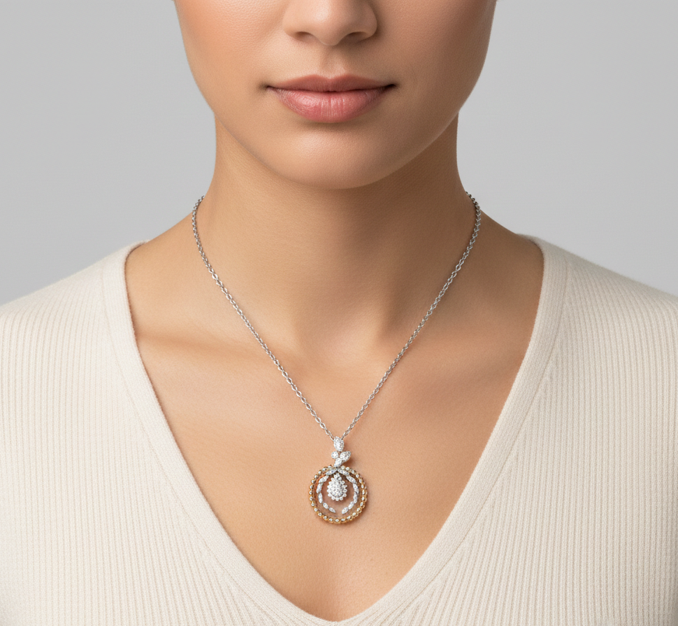 گردنبند طلا نگین دار