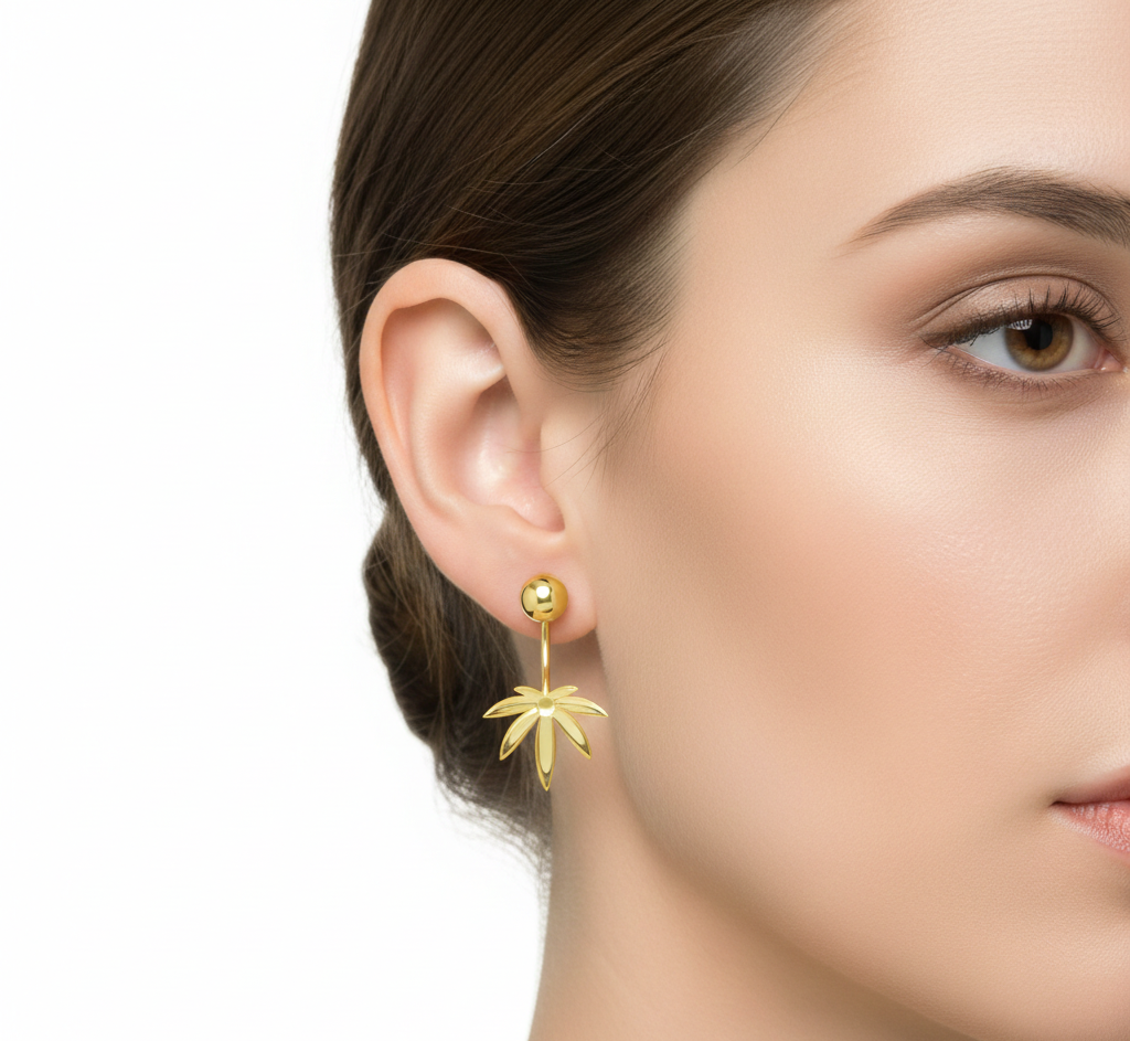 گوشواره طلا بدون نگین