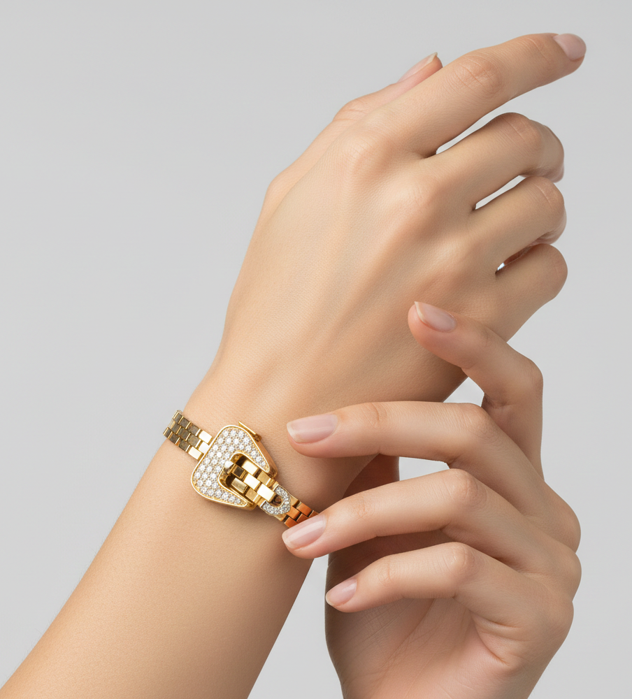 دستبند طلا نگین دار