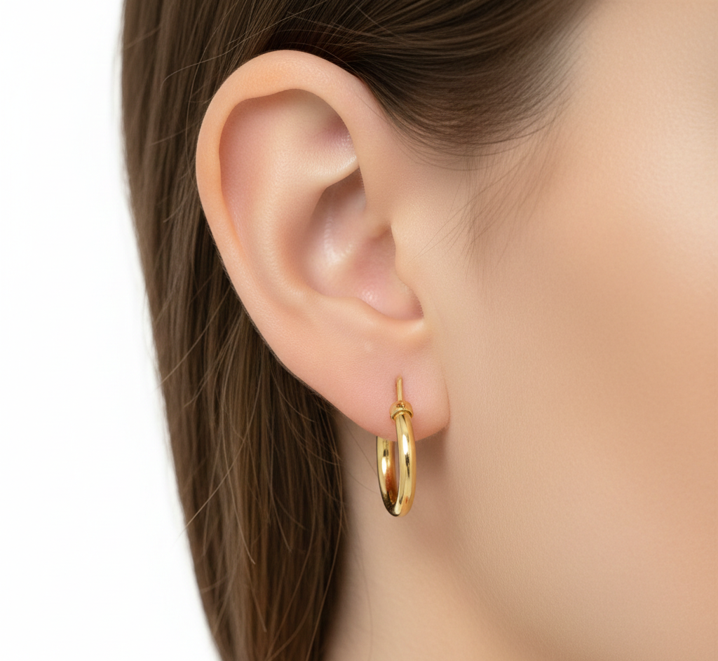 گوشواره طلا بدون نگین