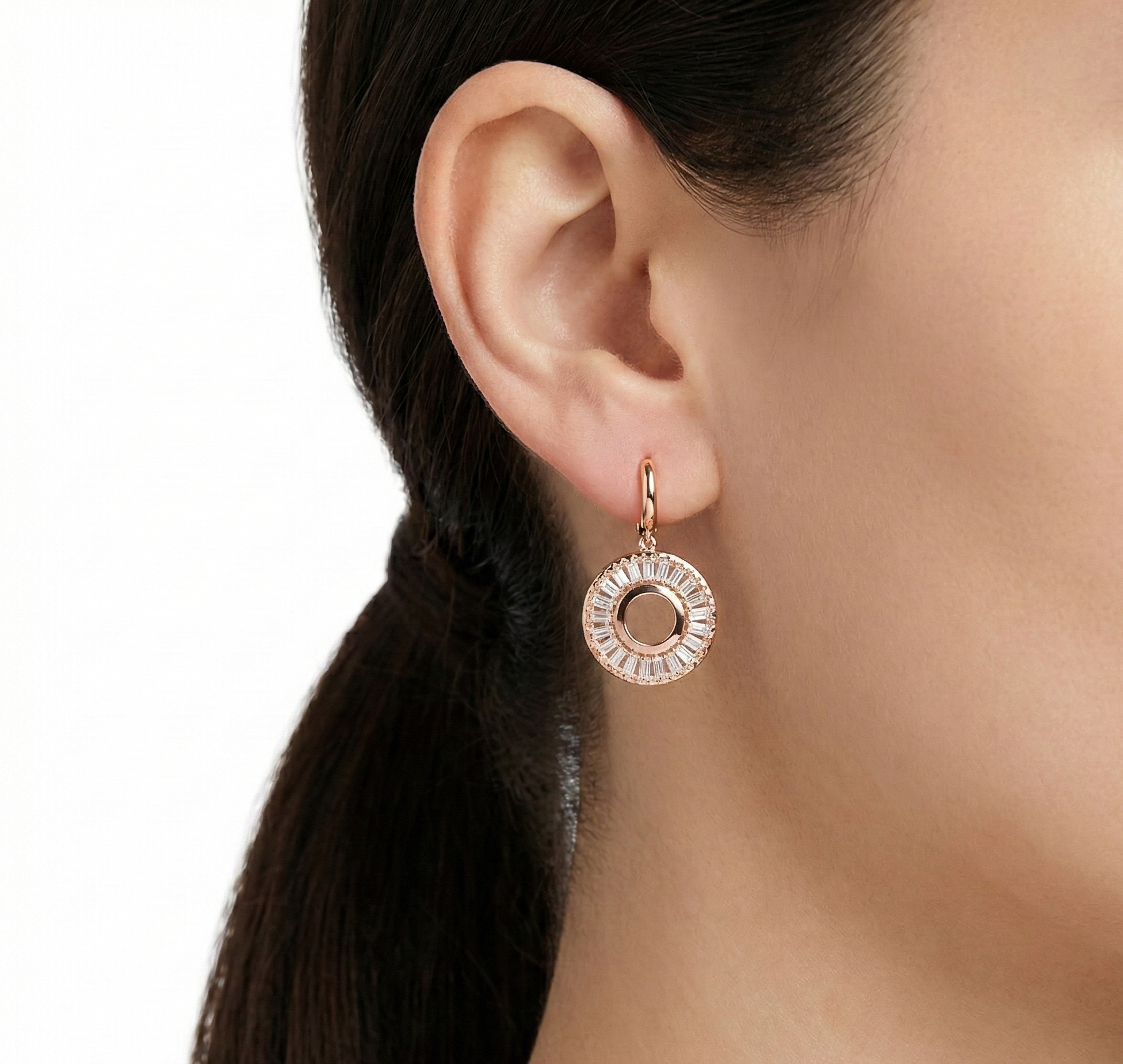 گوشواره طلا نگین دار