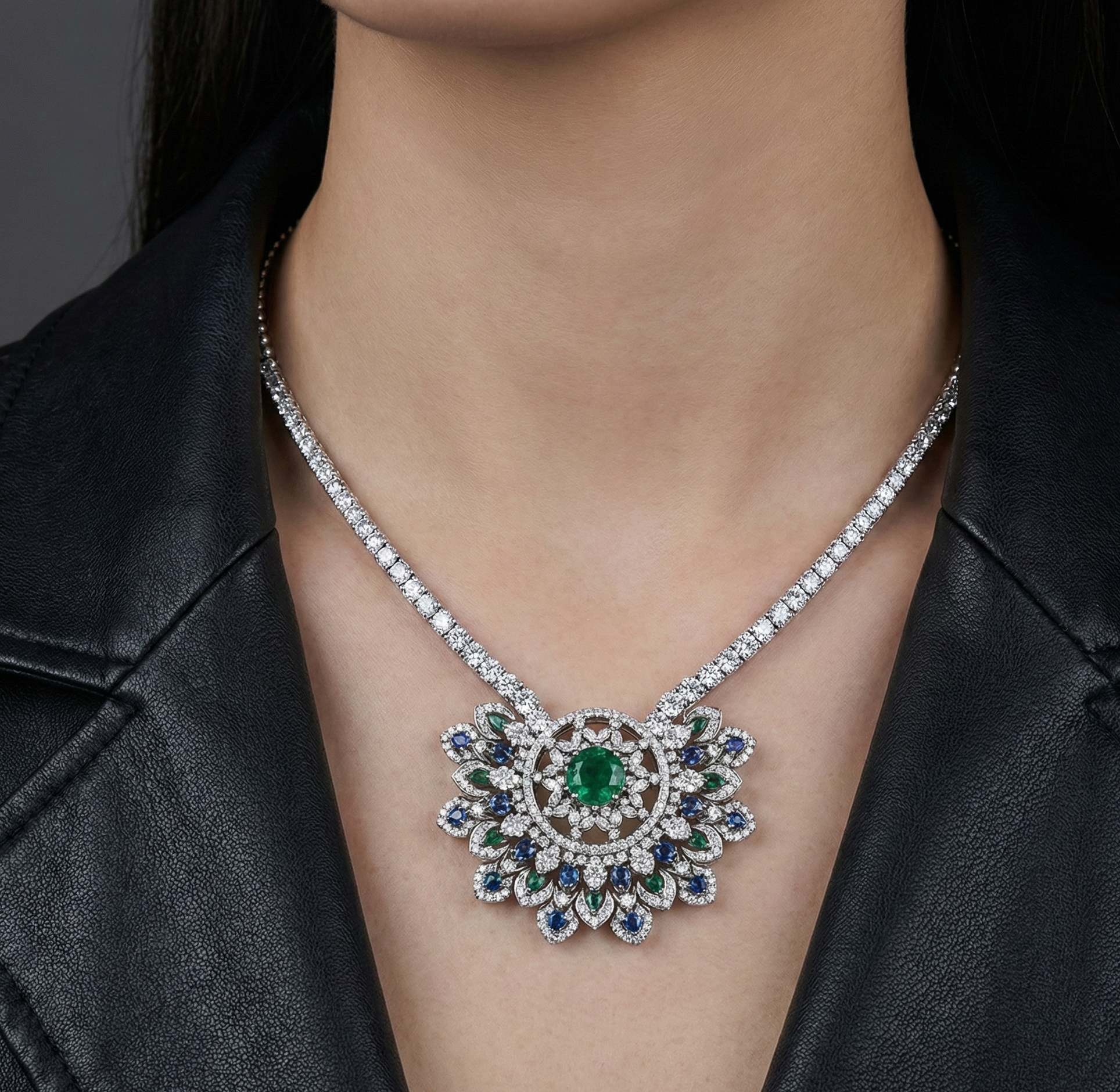 گردنبند طلا نگین دار