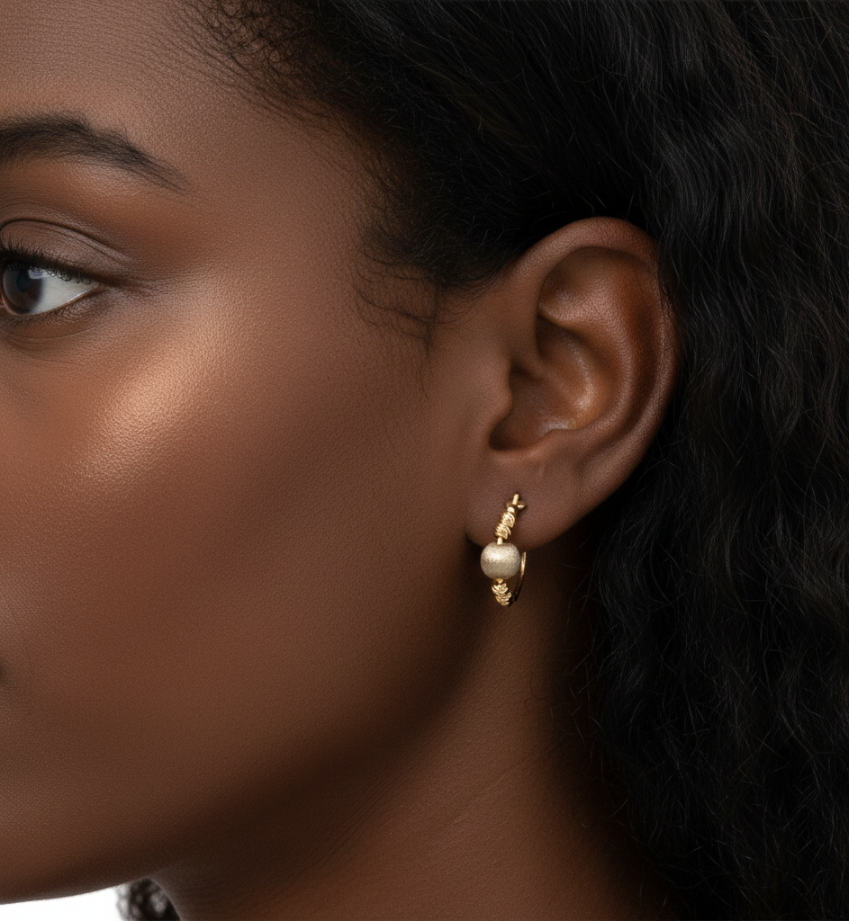 گوشواره طلا بدون نگین