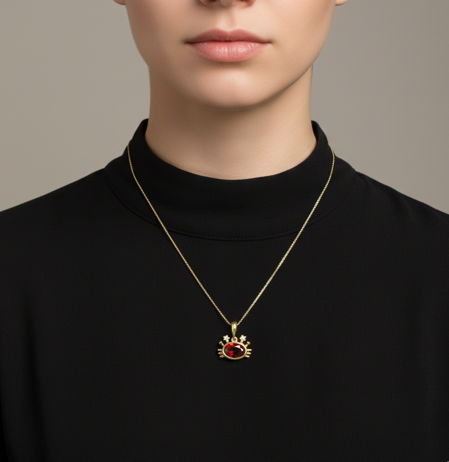 پلاک طلا نگین دار