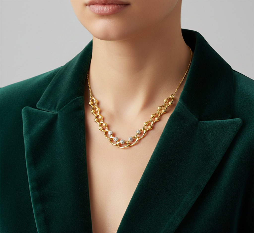 گردنبند طلا نگین دار