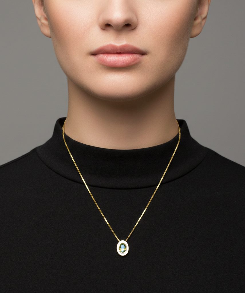 پلاک طلا نگین دار