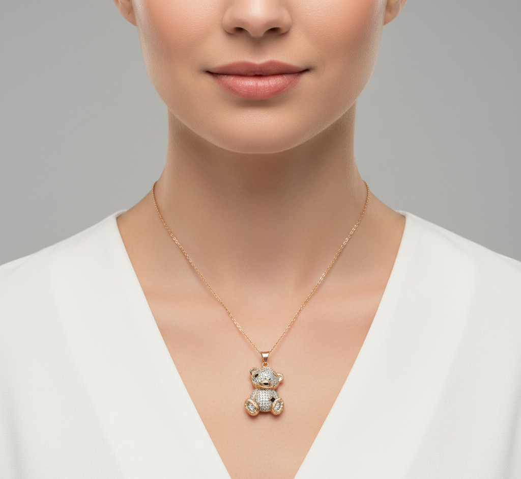 پلاک طلا نگین دار