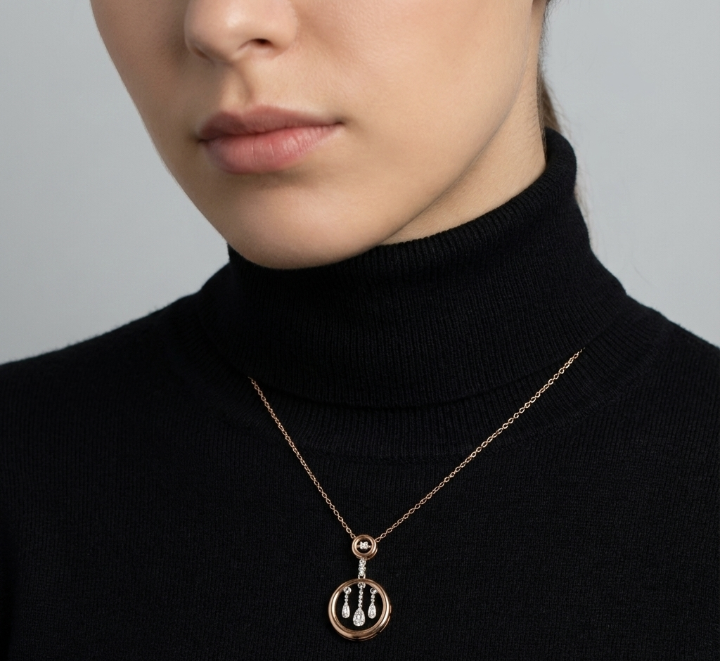 گردنبند طلا نگین دار