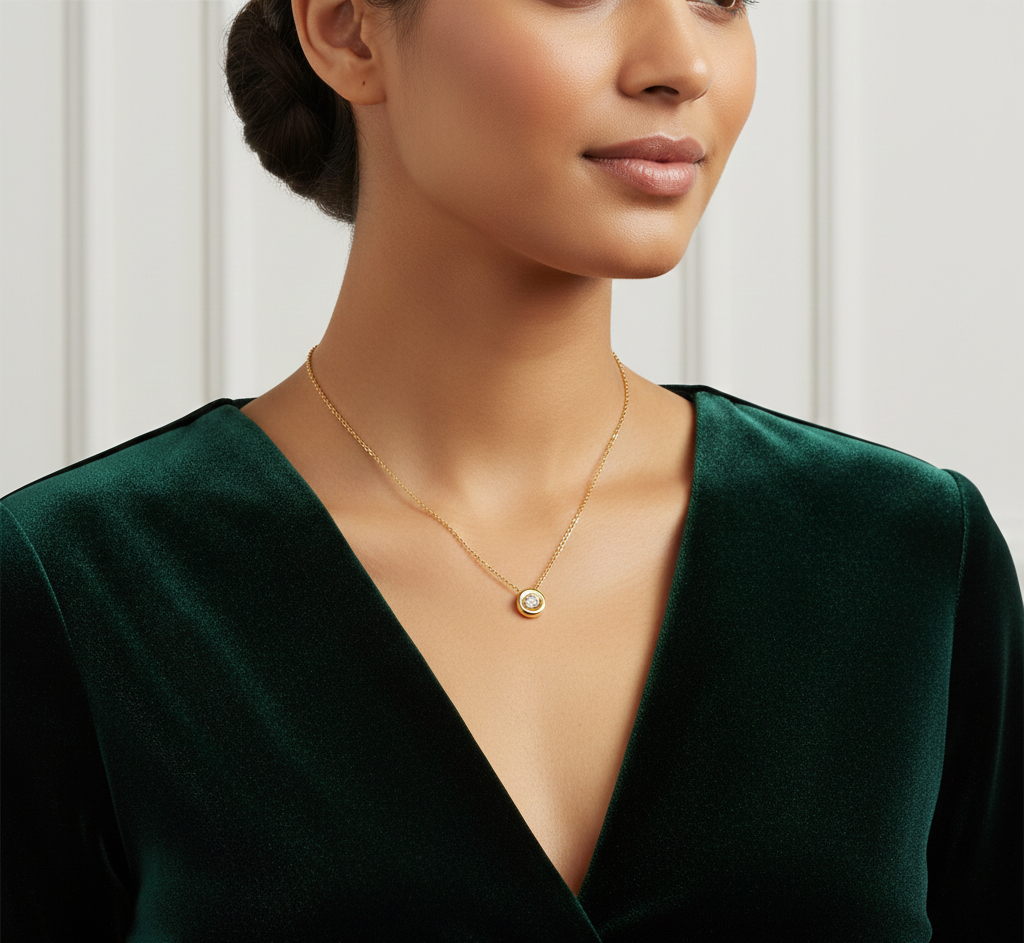 گردنبند طلا نگین دار