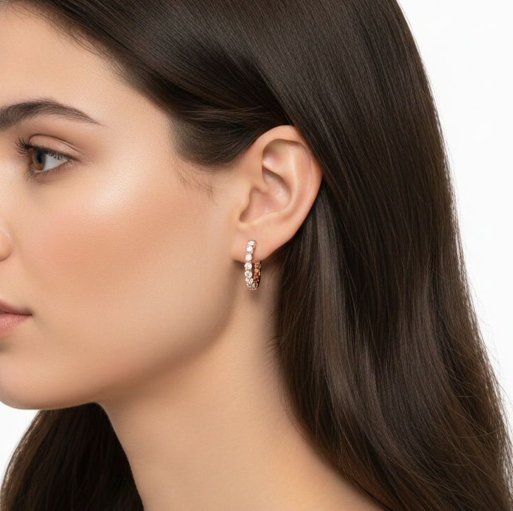 گوشواره طلا نگین دار