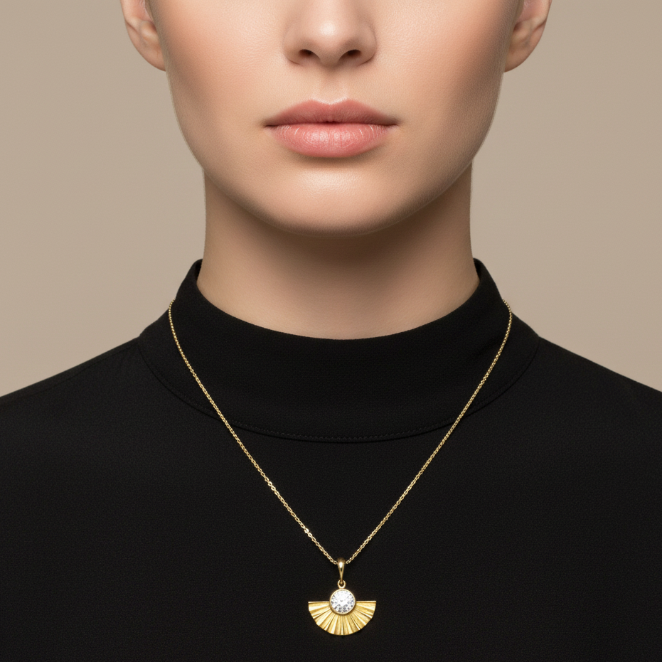 پلاک طلا نگین دار