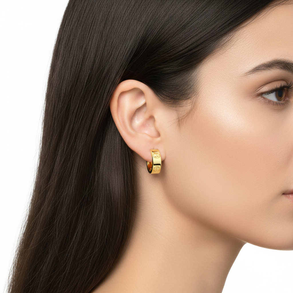 گوشواره طلا بدون نگین