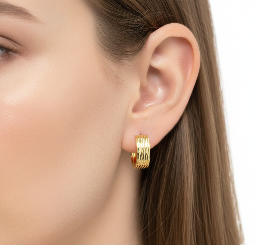 گوشواره طلا بدون نگین