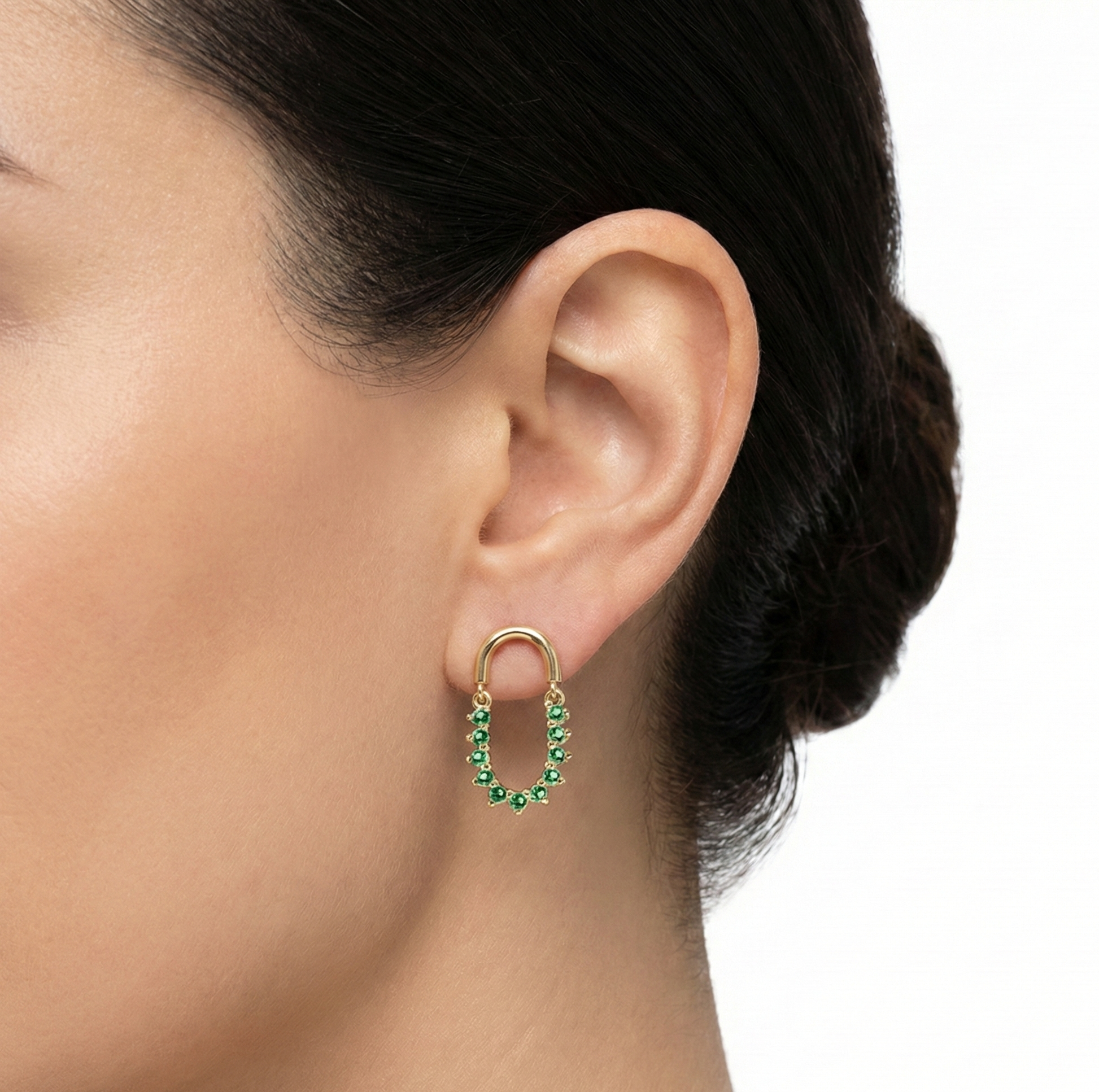 گوشواره طلا نگین دار