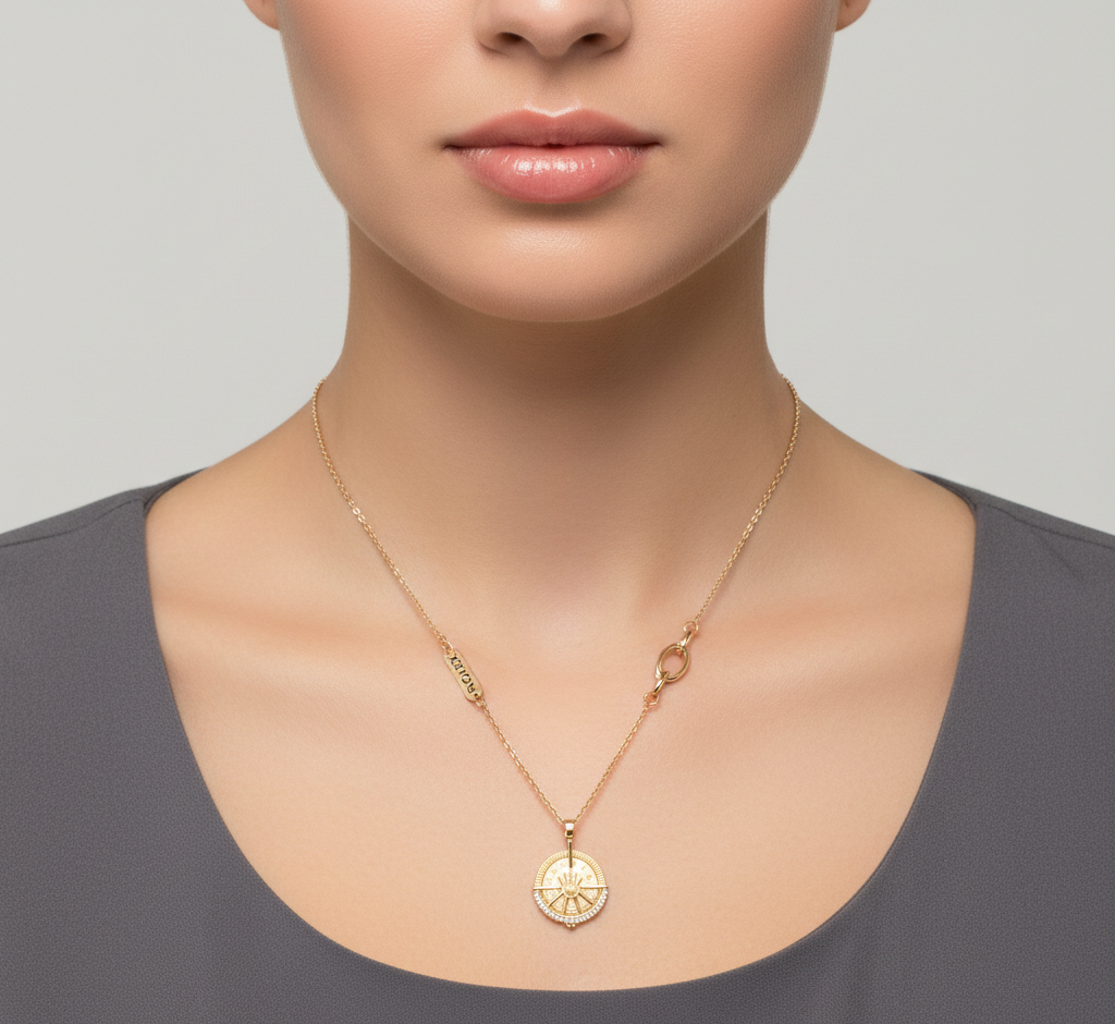 پلاک طلا نگین دار