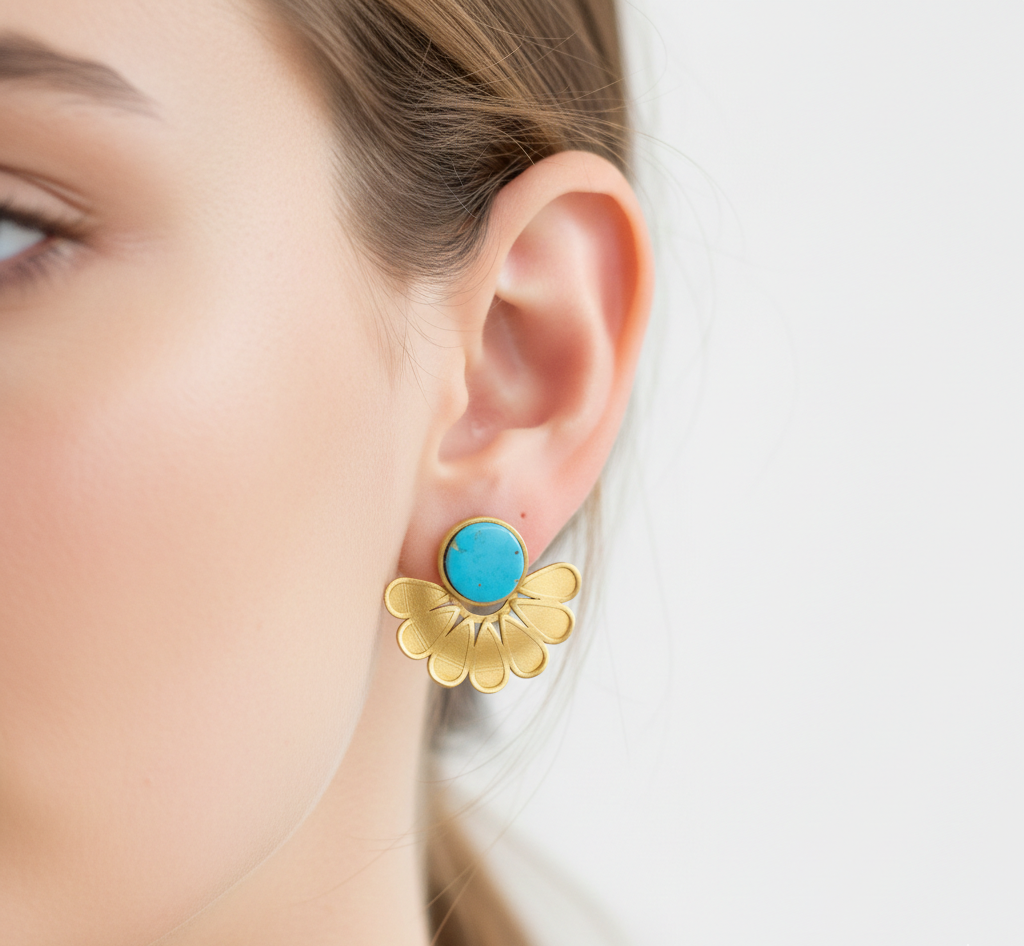 گوشواره طلا بدون نگین