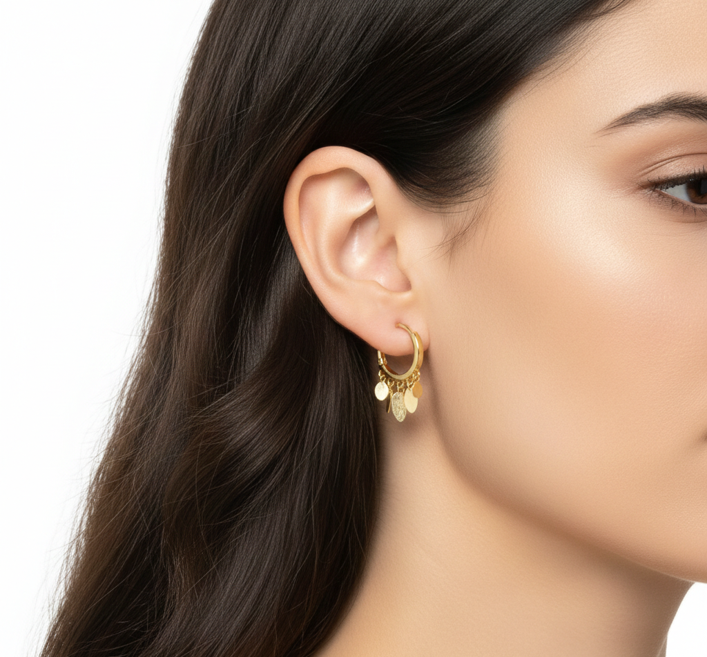 گوشواره طلا بدون نگین