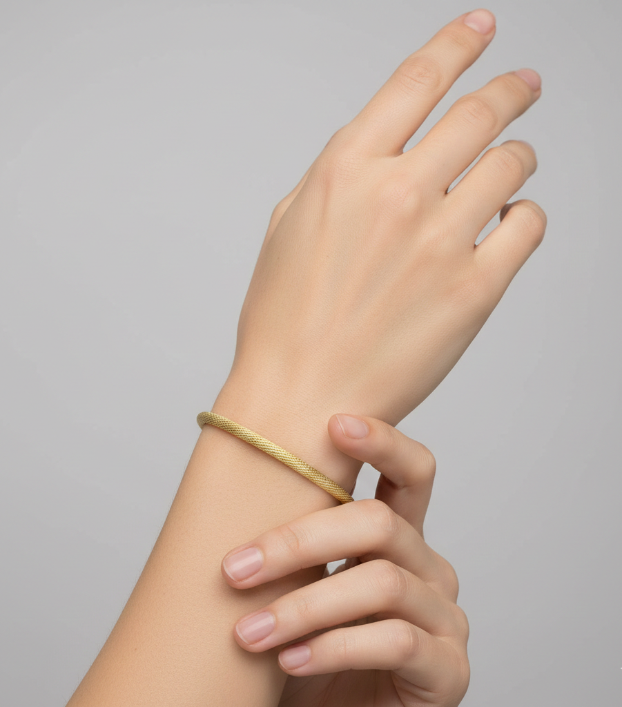 دستبند طلا بدون نگین