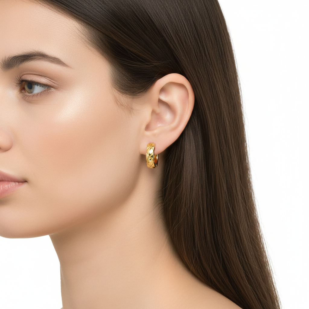 گوشواره طلا بدون نگین