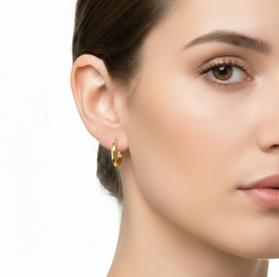 گوشواره طلا بدون نگین