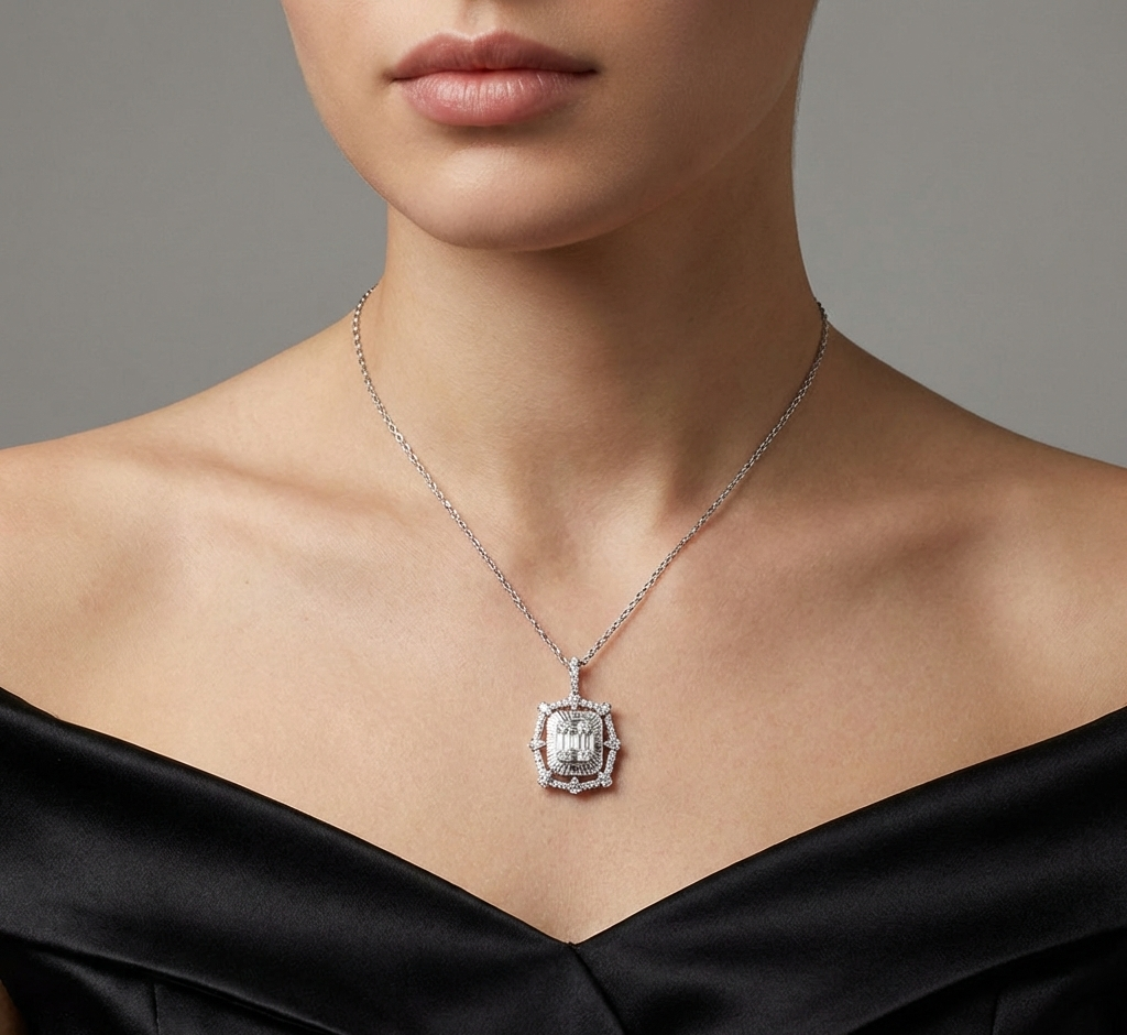 پلاک طلا نگین دار