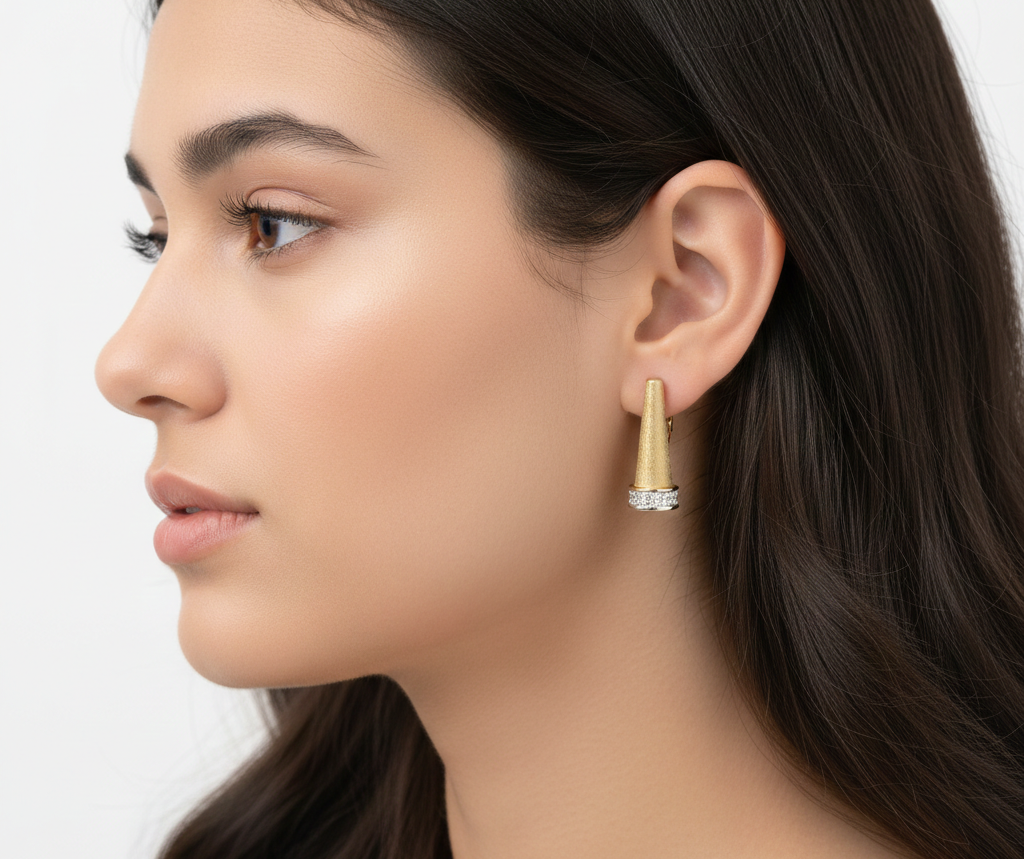 گوشواره طلا نگین دار