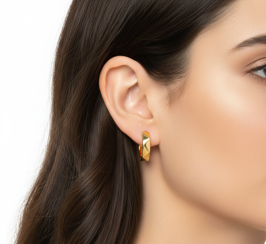 گوشواره طلا بدون نگین