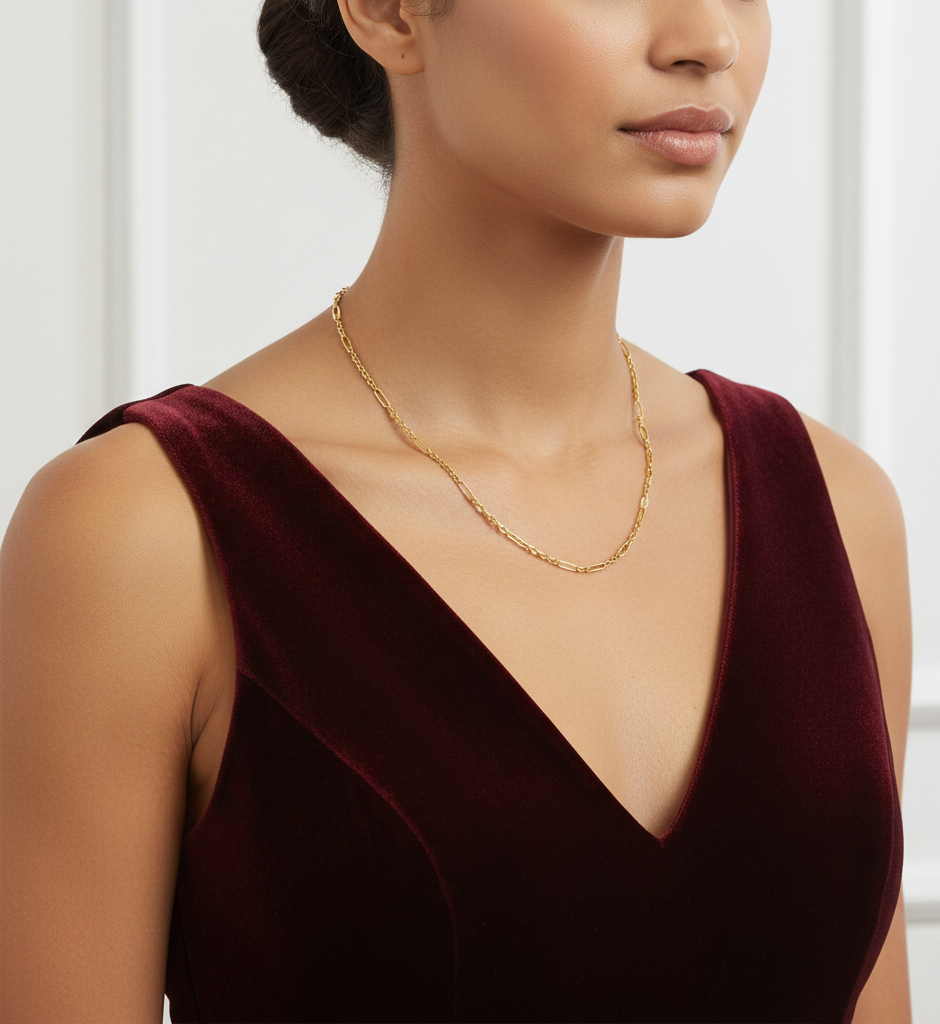 گردنبند طلا زنجیری بدون نگین