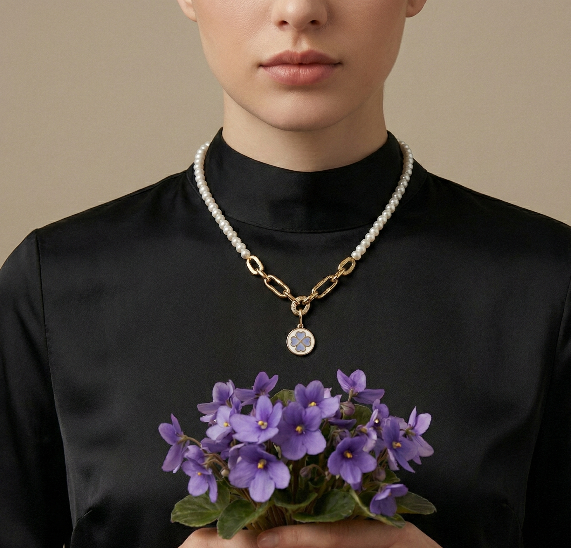 گردنبند طلا نگین دار