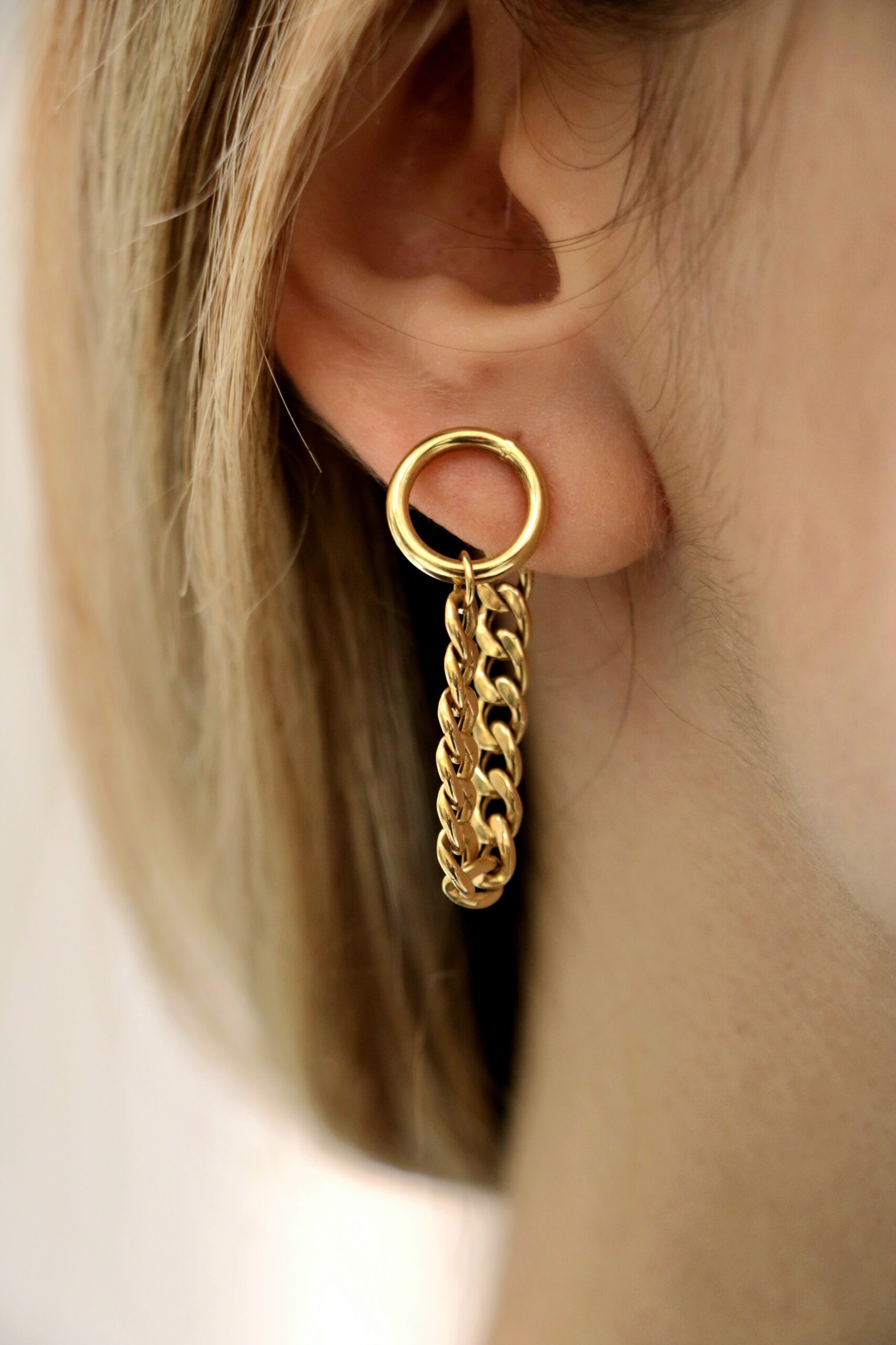 گوشواره طلا بدون نگین