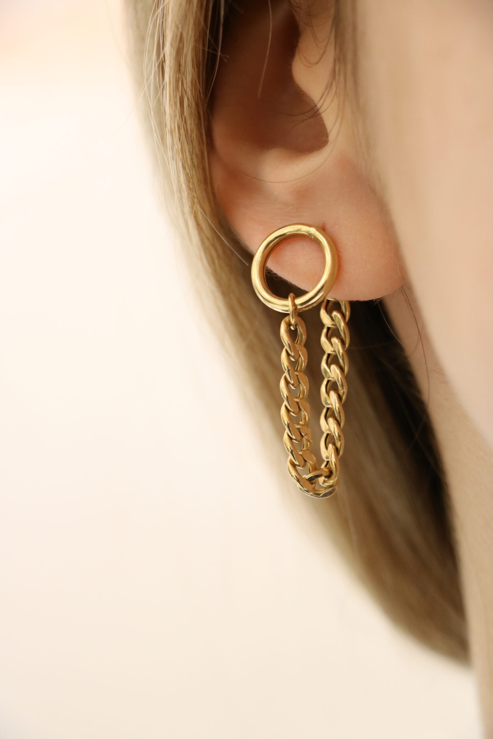 گوشواره طلا بدون نگین