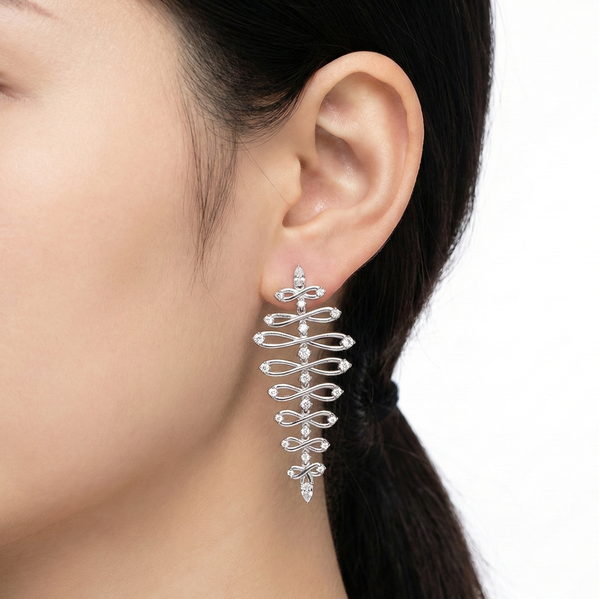 گوشواره طلا نگین دار