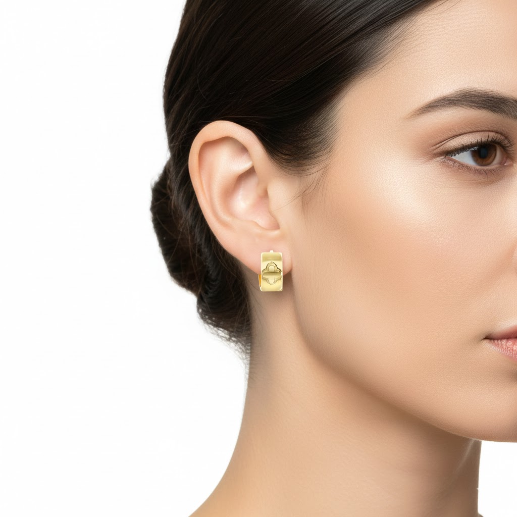 گوشواره طلا نگین دار