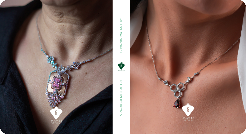 گردنبند طلا نگین دار