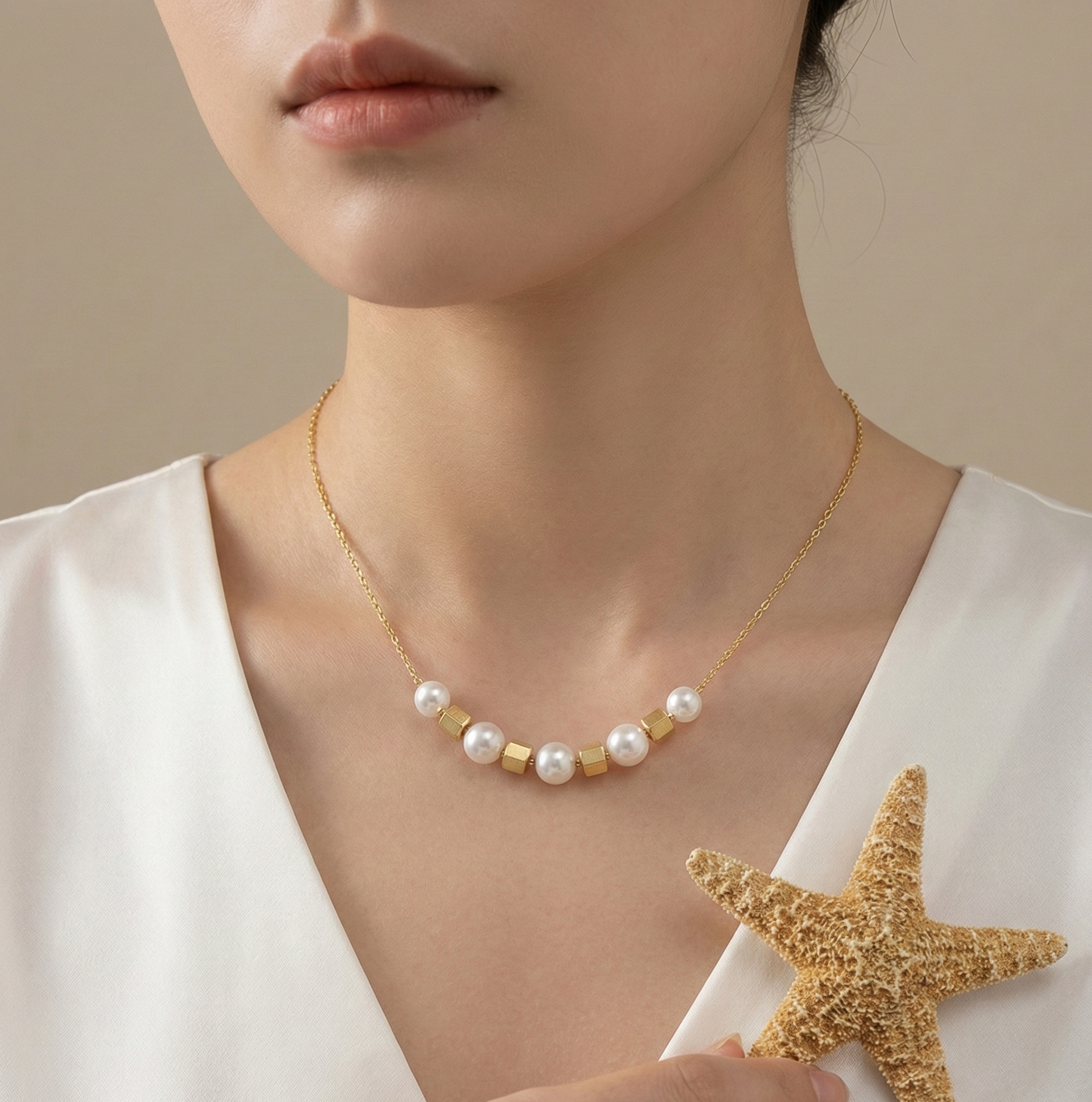 گردنبند طلا مروارید