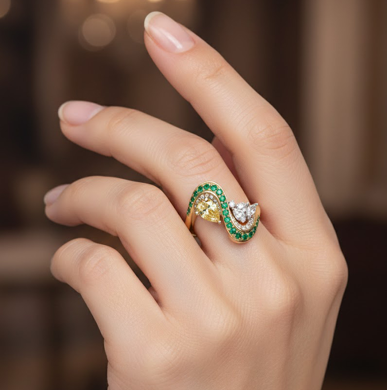 انگشتر طلا نگین دار