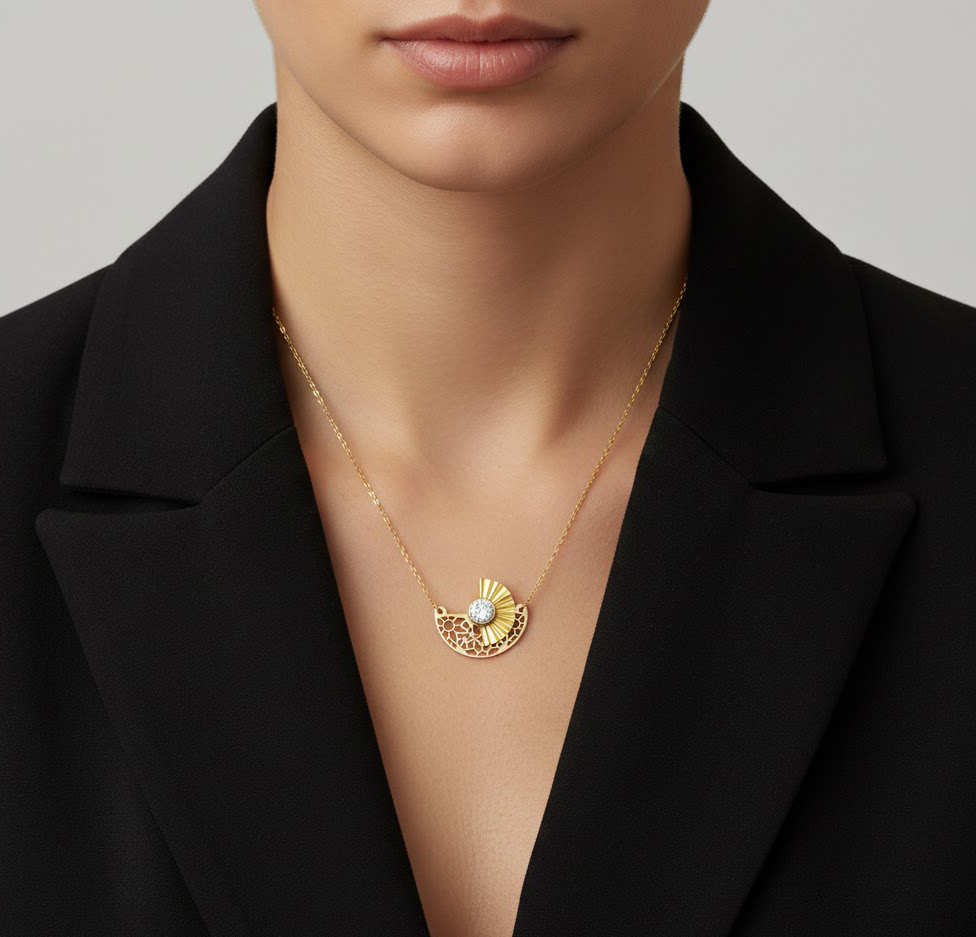 گردنبند طلا نگین دار