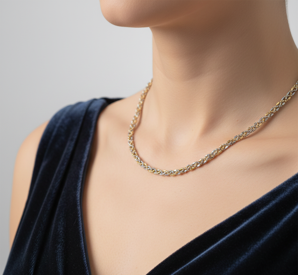 گردنبند طلا زنجیری بدون نگین