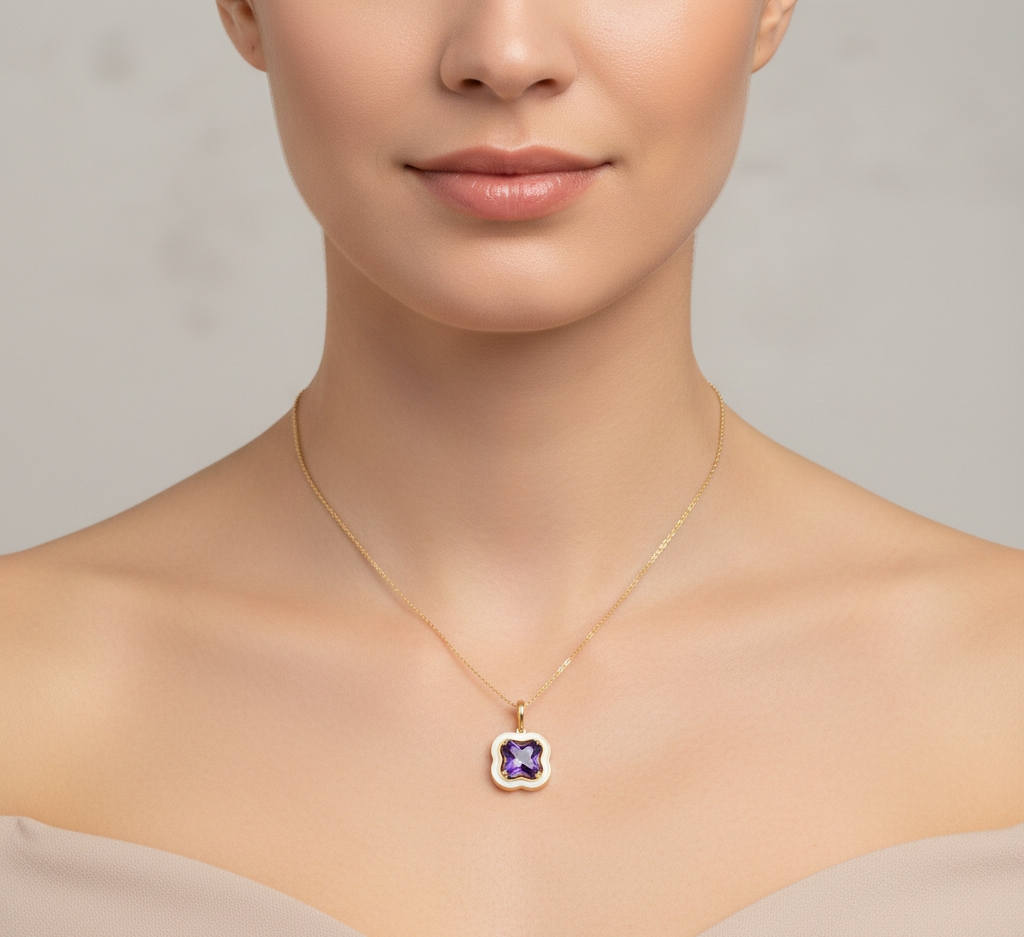 پلاک طلا نگین دار