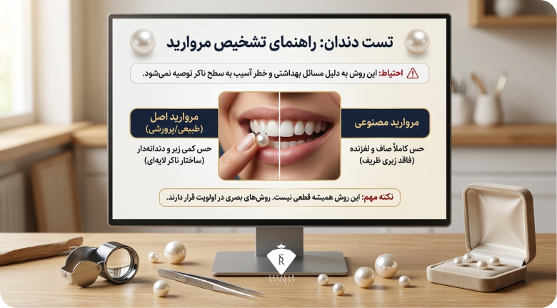 تست دندان برای تشخیص مروارید