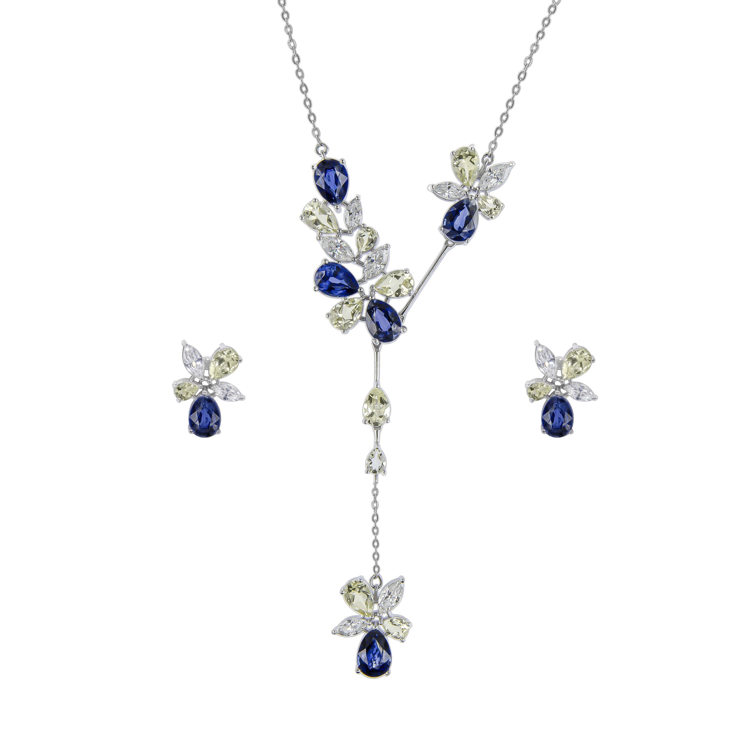 نیم ست طلا نگین دار