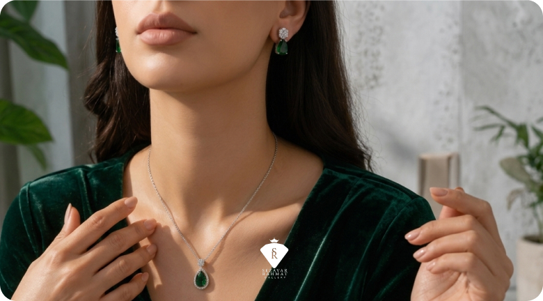 سرویس طلا سفید اشکی (Teardrop)