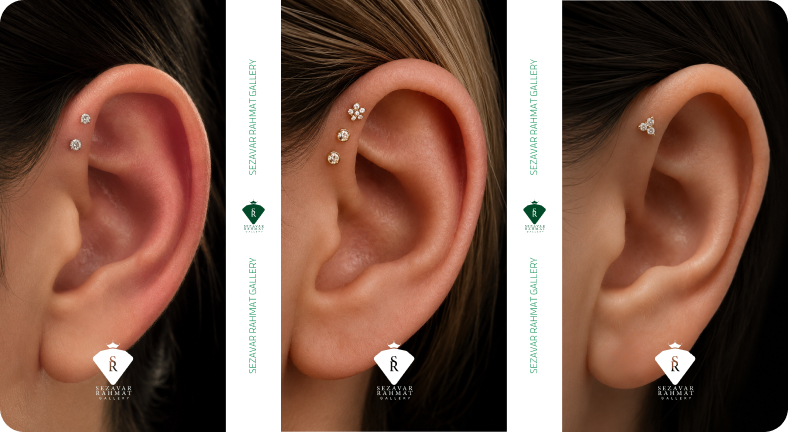 پیرسینگ فوروارد هلیکس (Forward Helix)