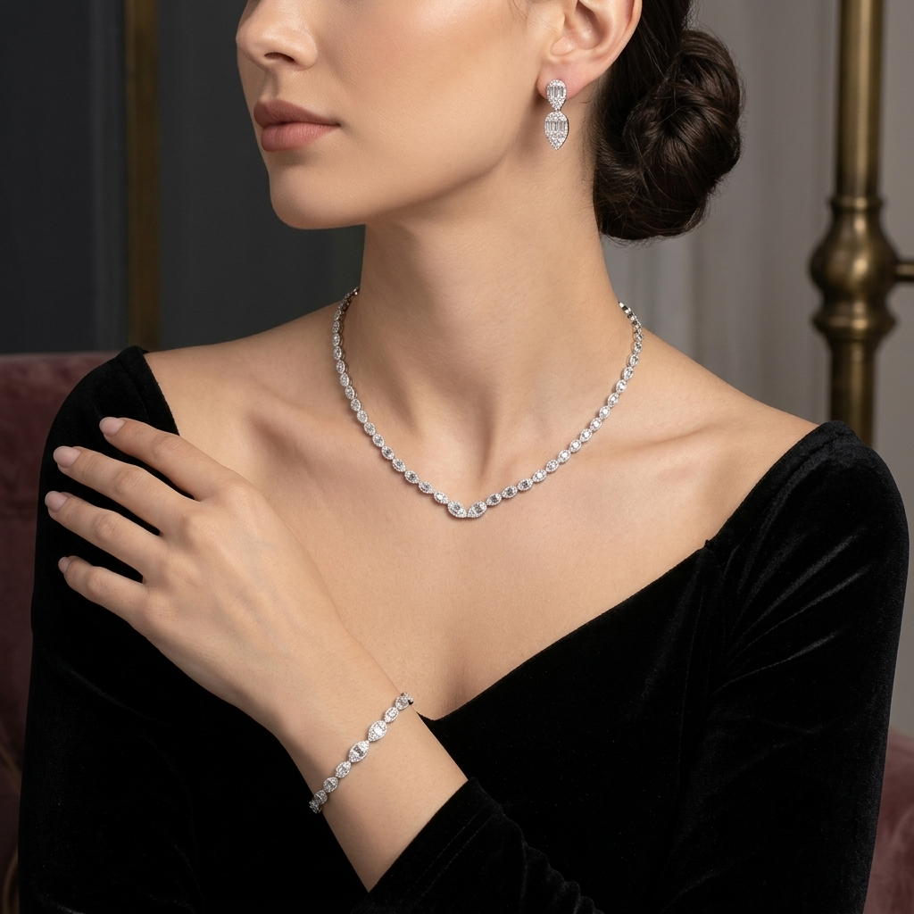 سرویس طلا نگین دار